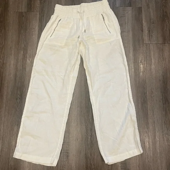Athleta Cabo Linen Wide Leg Pant Size 10 - Picture 12 of 12